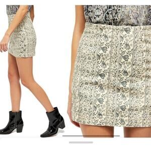 Free People Skirt Womens Size‎ 10 Green Macadamia Combo Modern Clueless Preppy